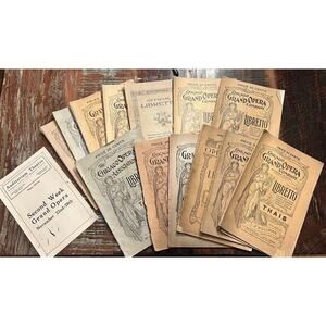 Lot Of 15 Early 1900s Opera House programs Chicago Grand Opera And More